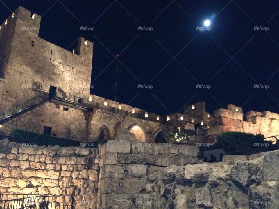 Nighttime in Jerusalem