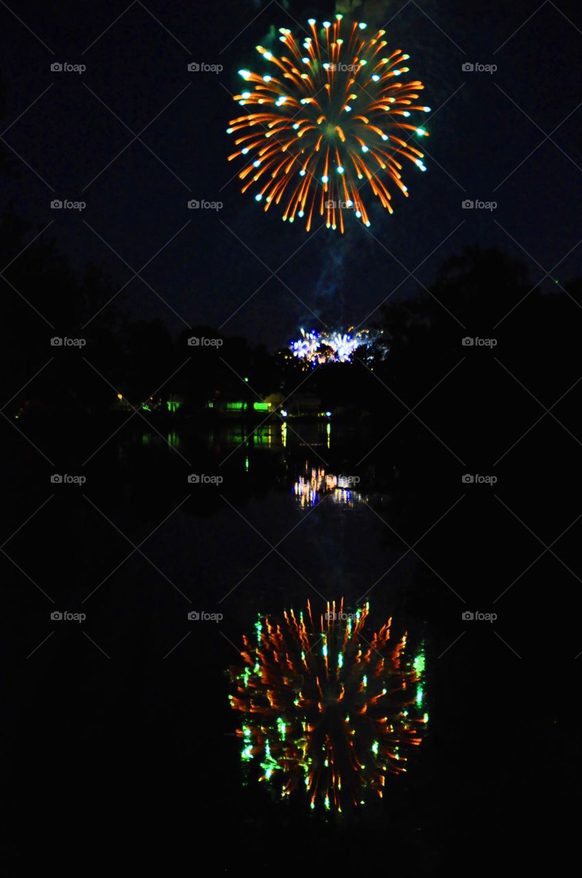 Firework reflections 