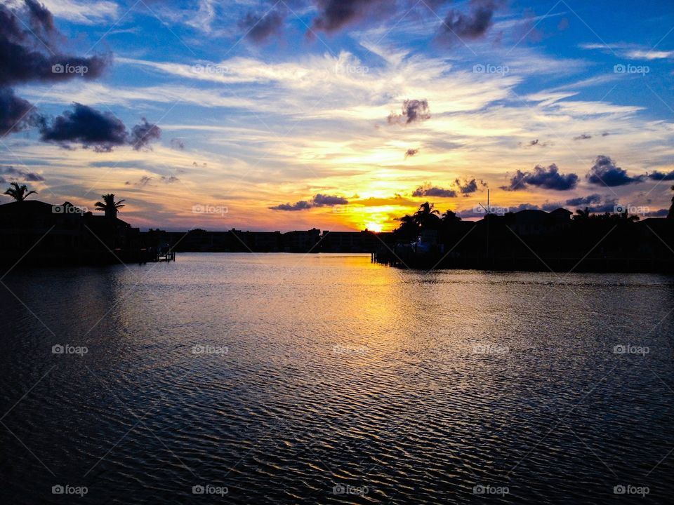 Sunset, Water, Dawn, Reflection, Evening