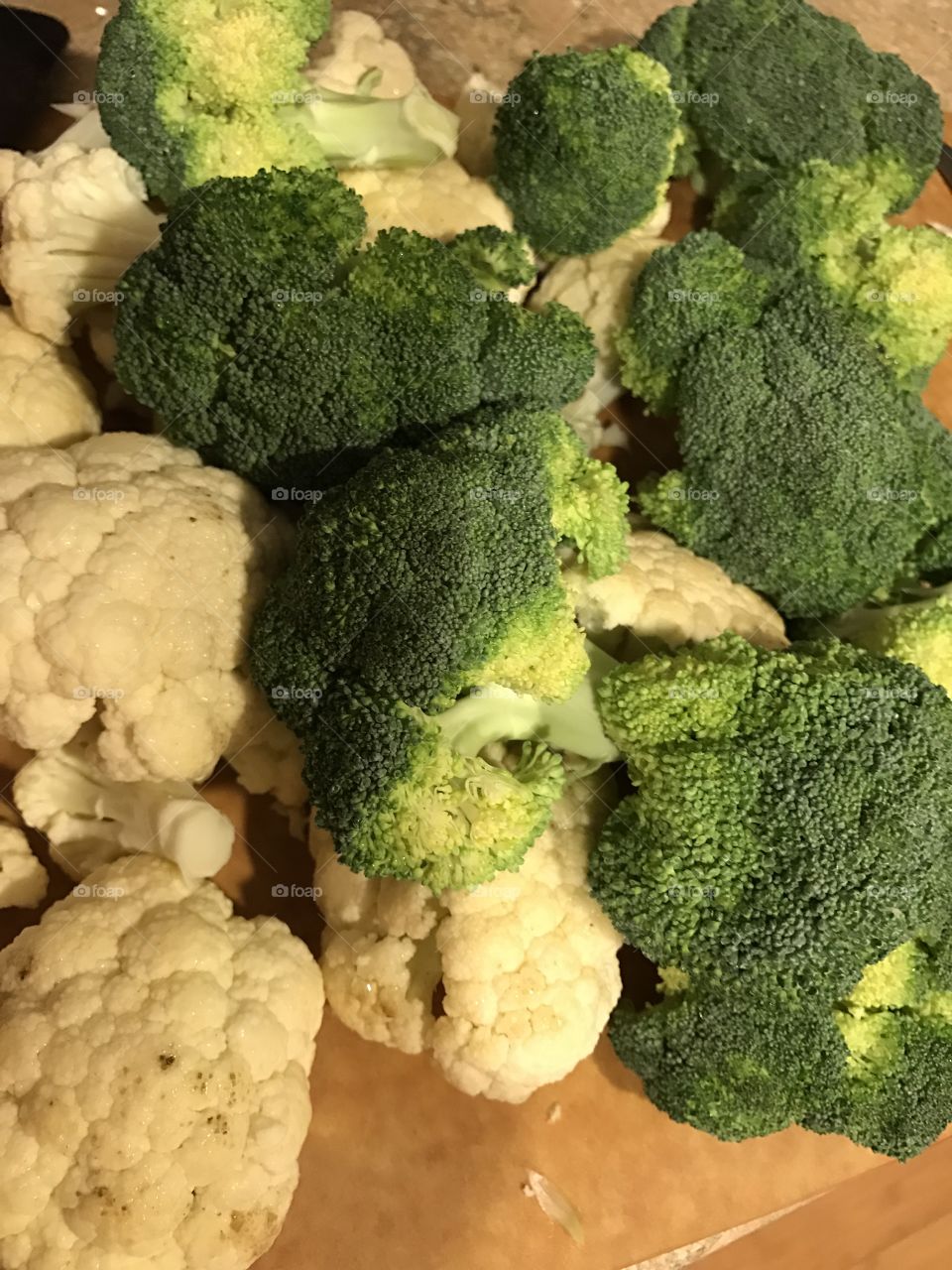Broccoli and cauliflower 