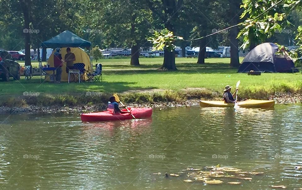 Kayaking at the Campground 