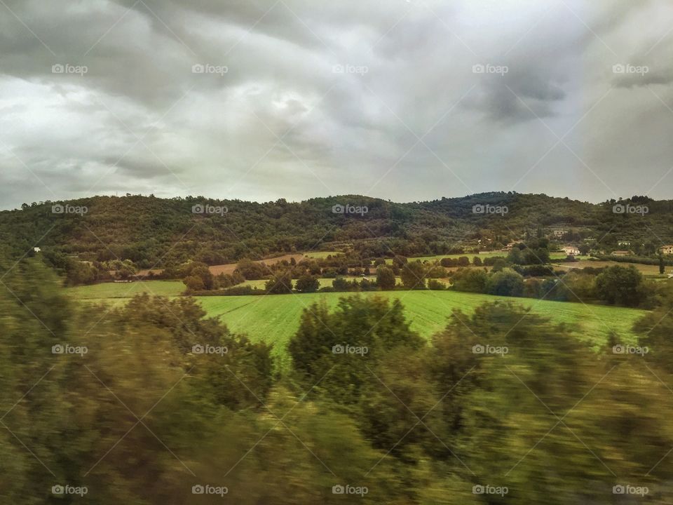 Tuscany fields and hills 