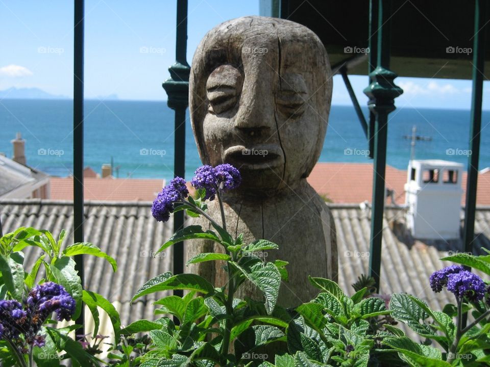 Statue on the balcony