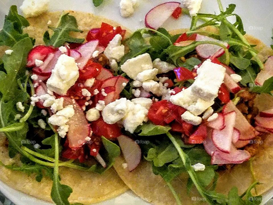 Summer chicken tacos