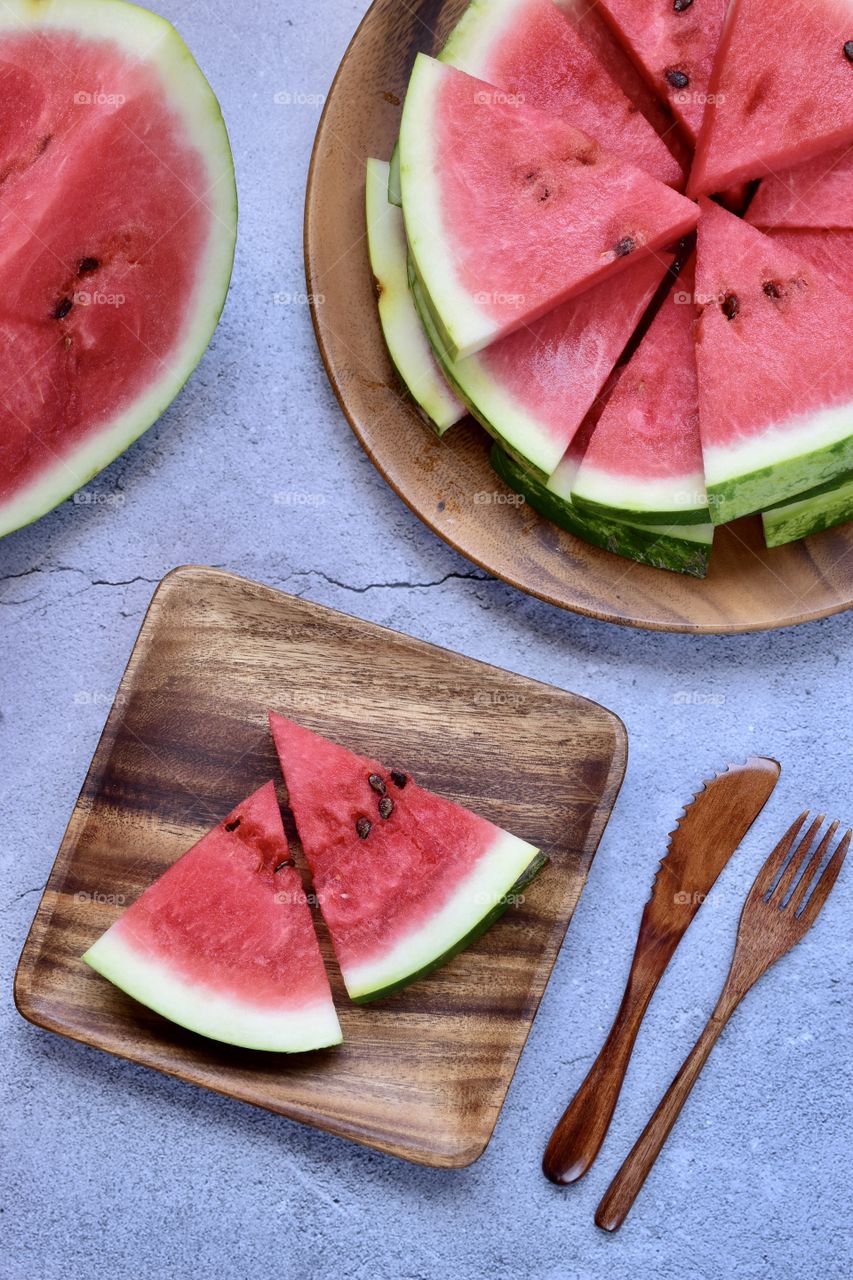 Watermelon on a plate 