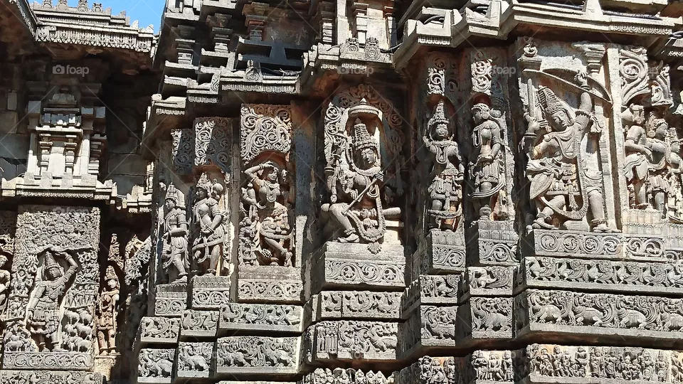 Halebeedu Hoysaleeswara temple - Represents wide range of intricate carvings