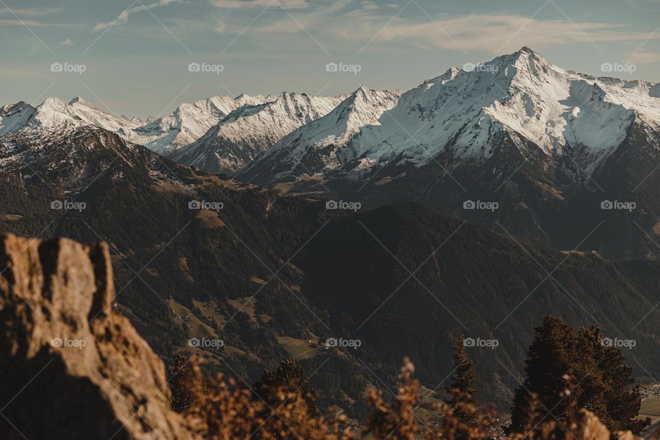 Natural mountains and forests