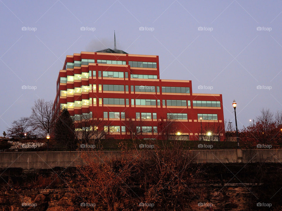 red building architecture brick by delvec