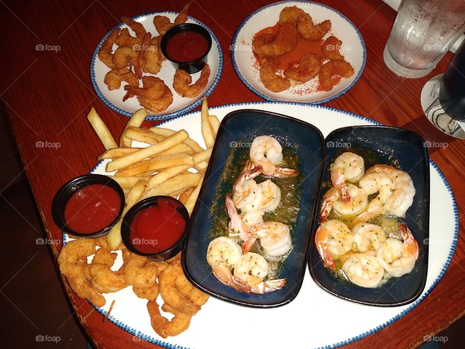a delicious shrimp feast