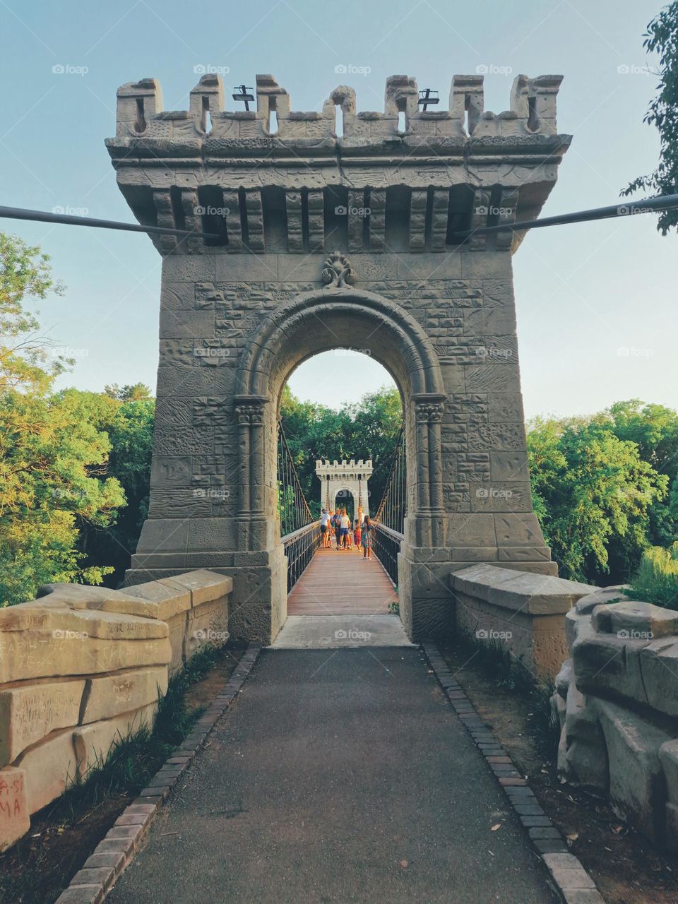 the suspended bridge from Craiova