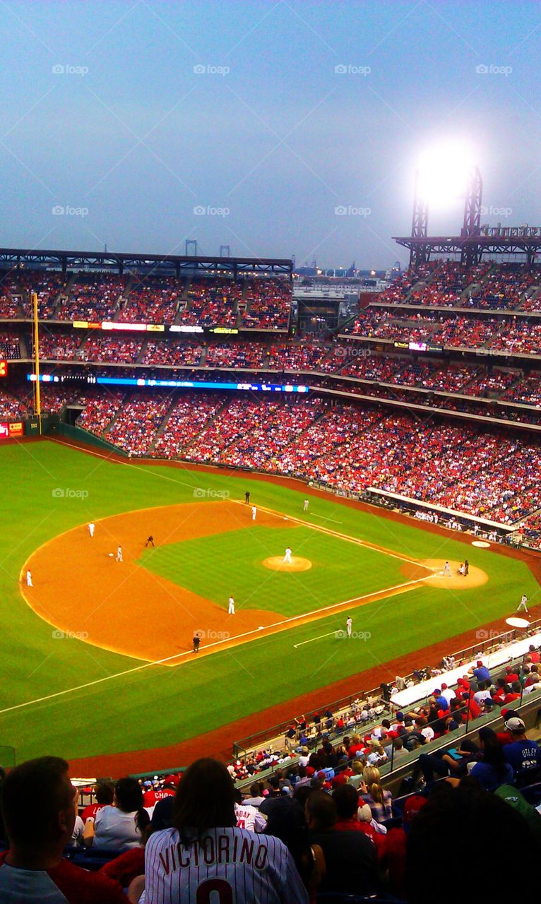 Sea of Red2. Gorgeous evening game at Busch