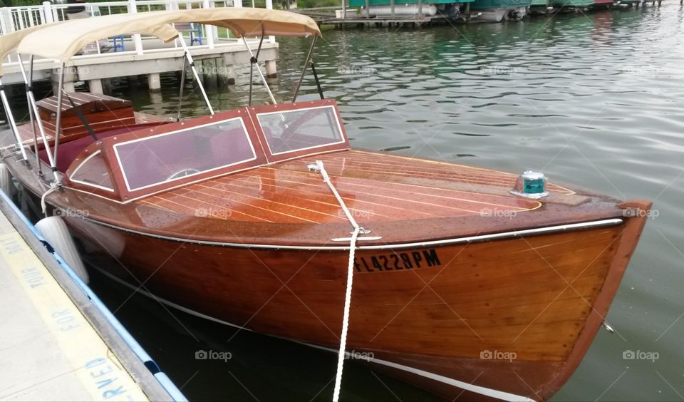 The color Brown boat