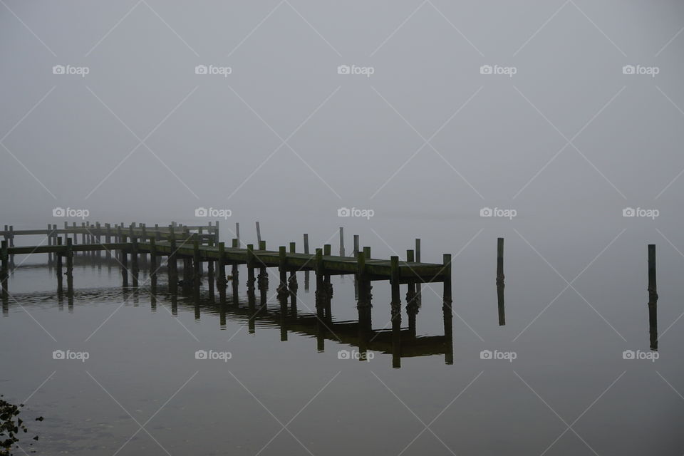 Foggy dock