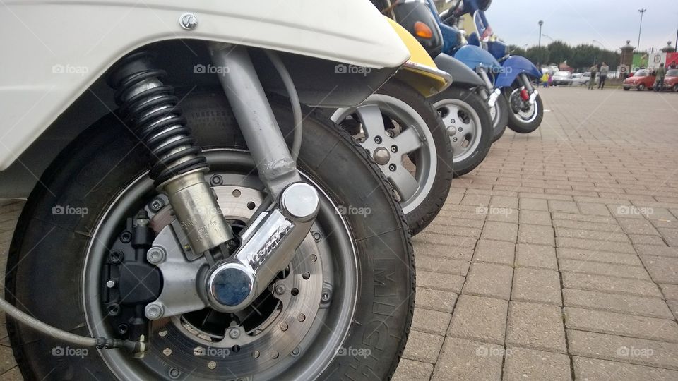 Piaggio Vespa . A group of Vespa 