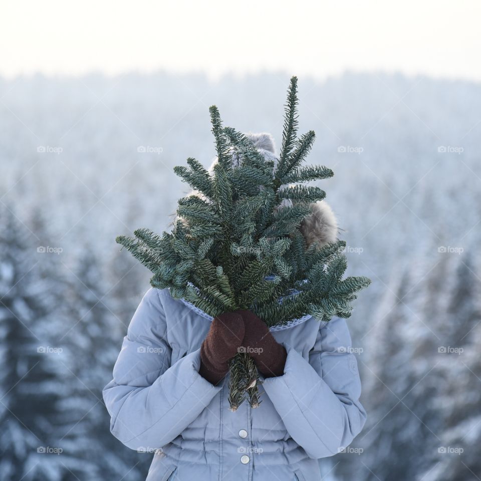 Girl with plant