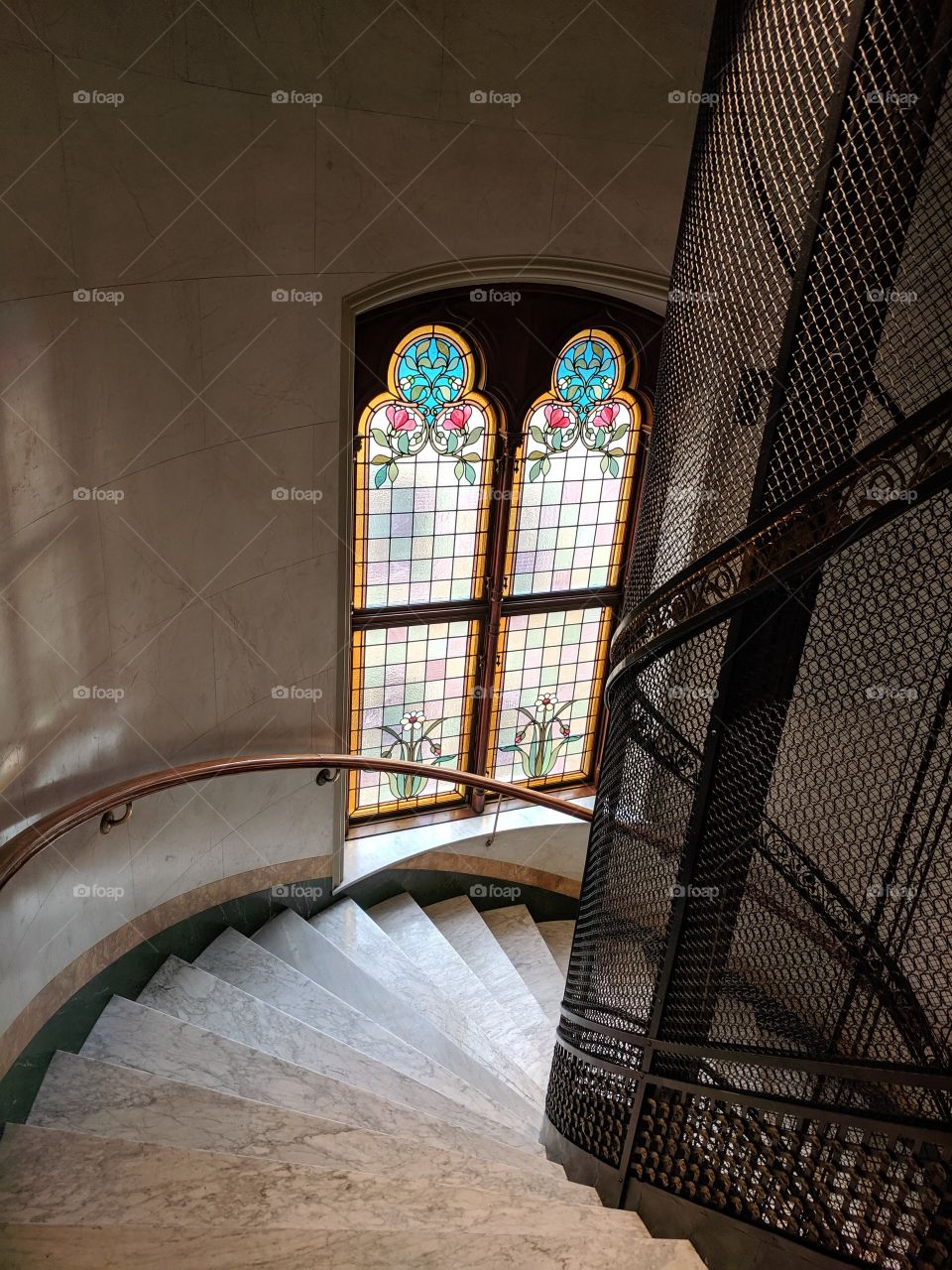 Marble stairs in hotel