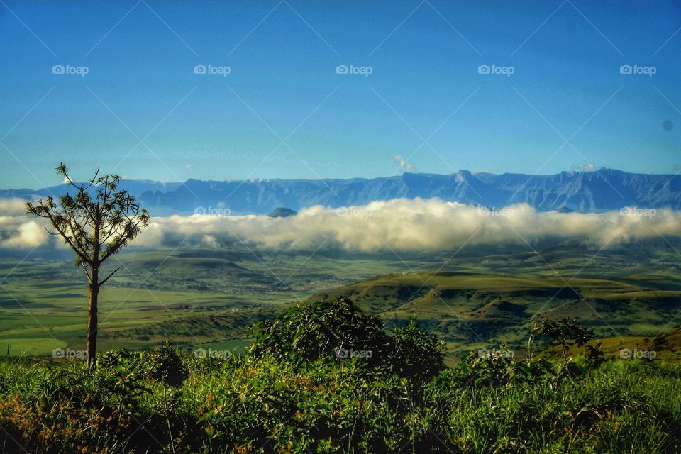 Cloud formation in the Drakensberg (Dragon  mountains)South Africa.