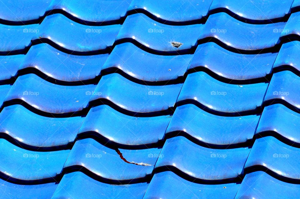 Blue tile roof