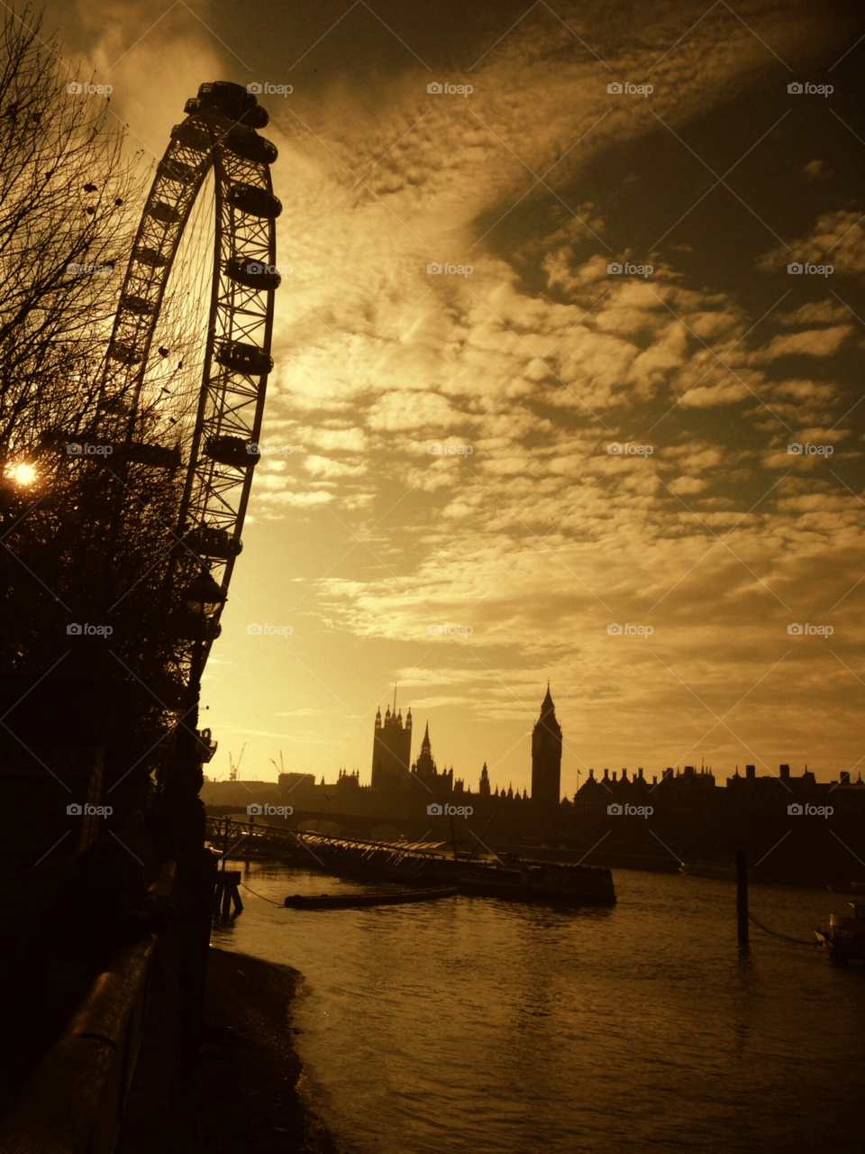 Golden hour in London