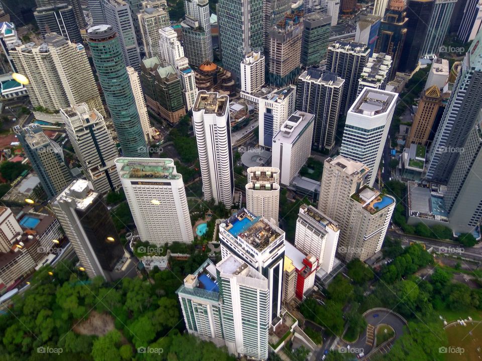 Kuala Lumpur skyline taken from KL Towers