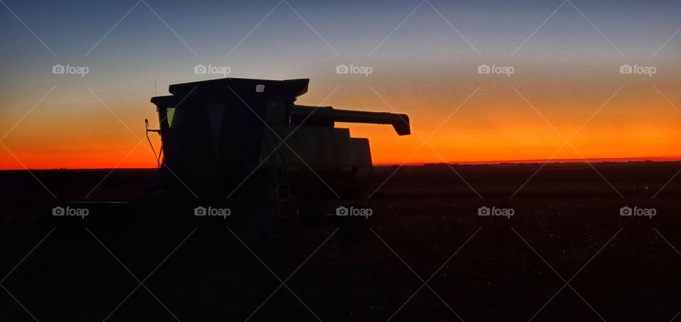 Kansas harvest sunrise