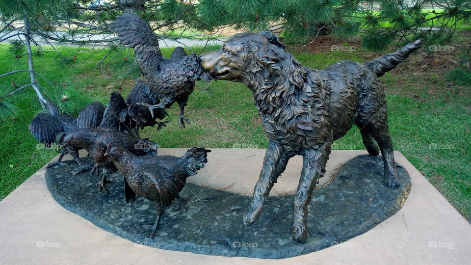 Farm Dog Sculpture