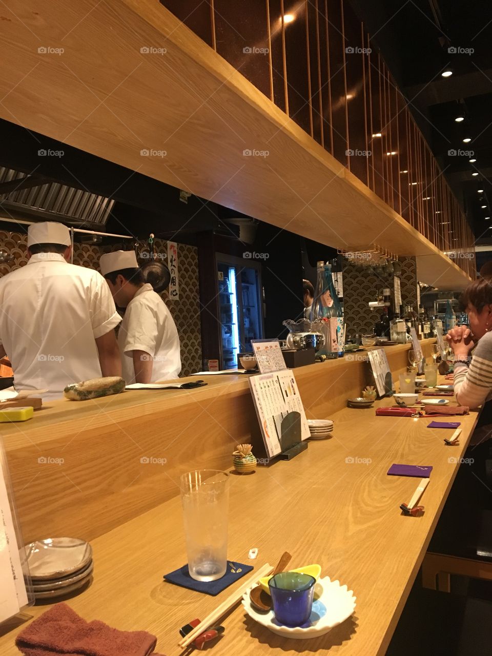 Japanese bar and restaurant with fantastic food and delicious sake! Food all made fresh while you wait and watch the chefs. Unforgettable tempura!