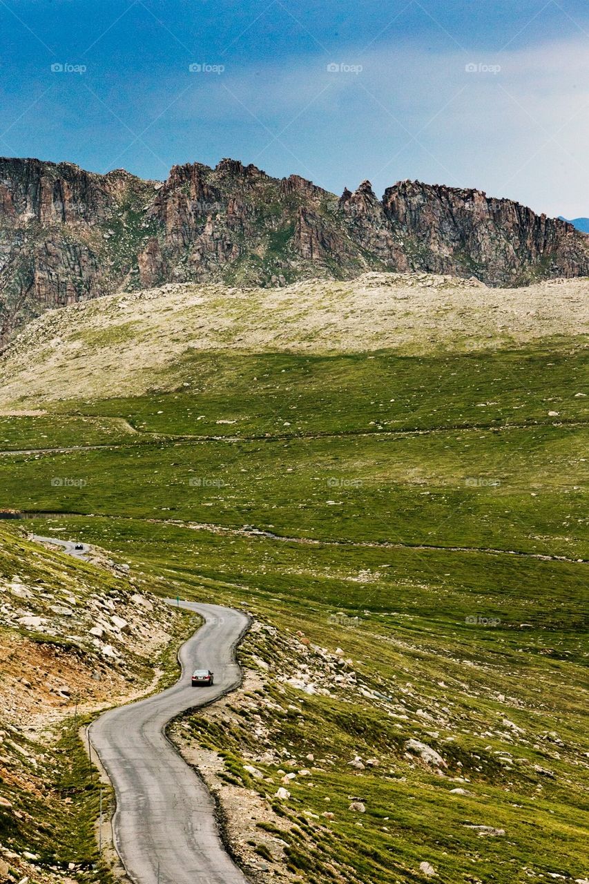 Mountain road driving