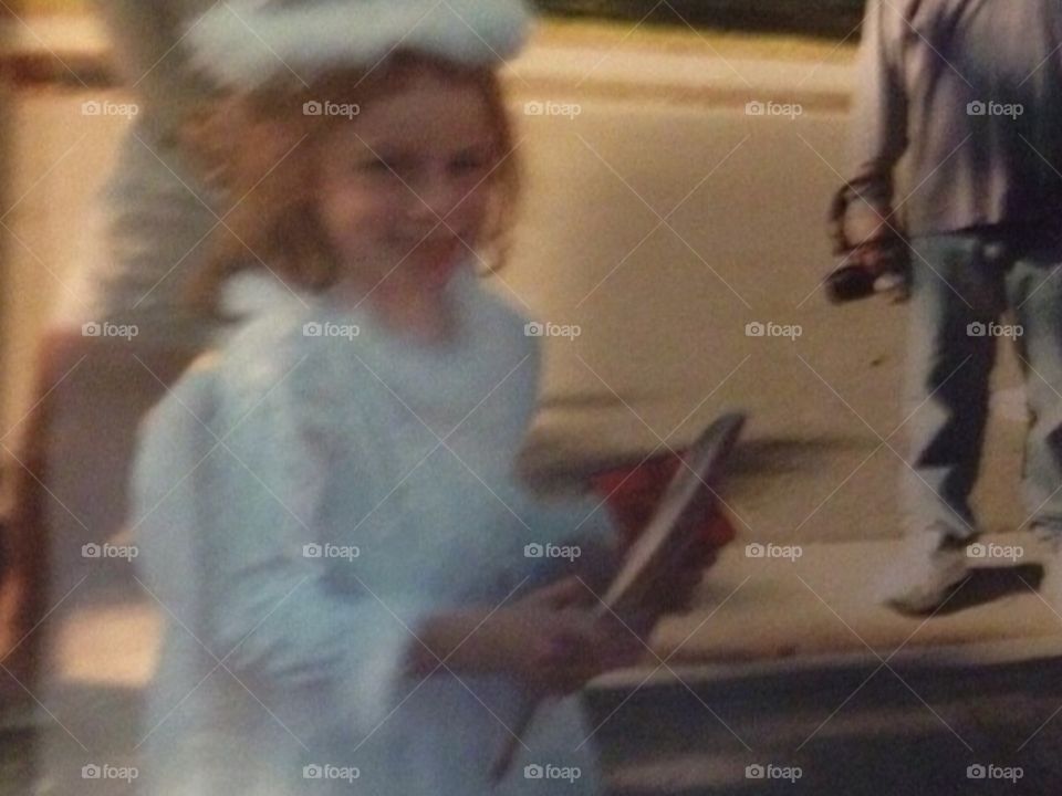 Me dressed up as an angel for halloween