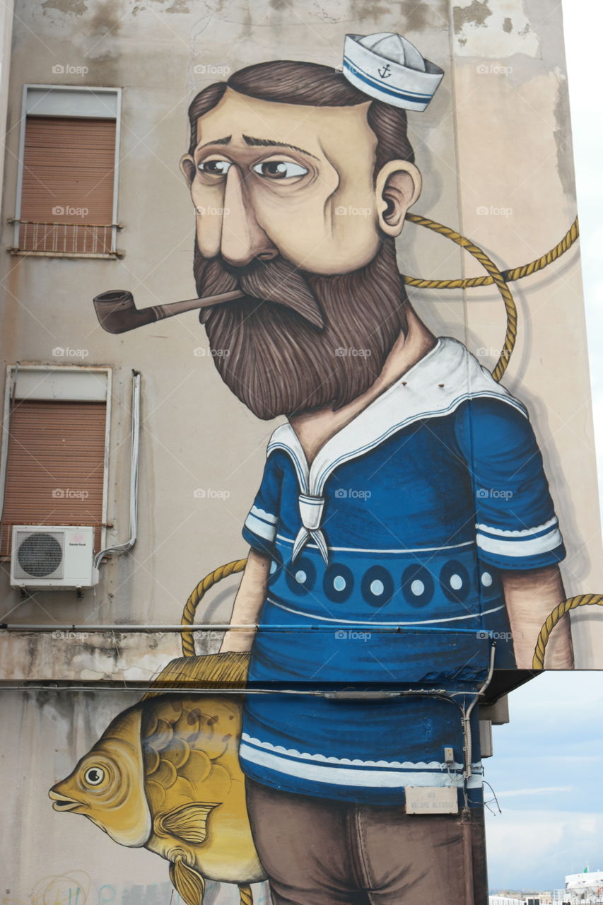 sailor. graffiti in messina