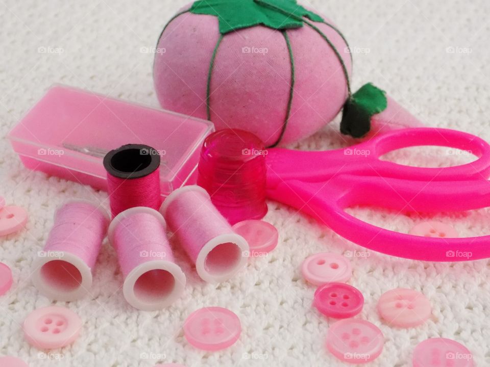 Sewing in pink