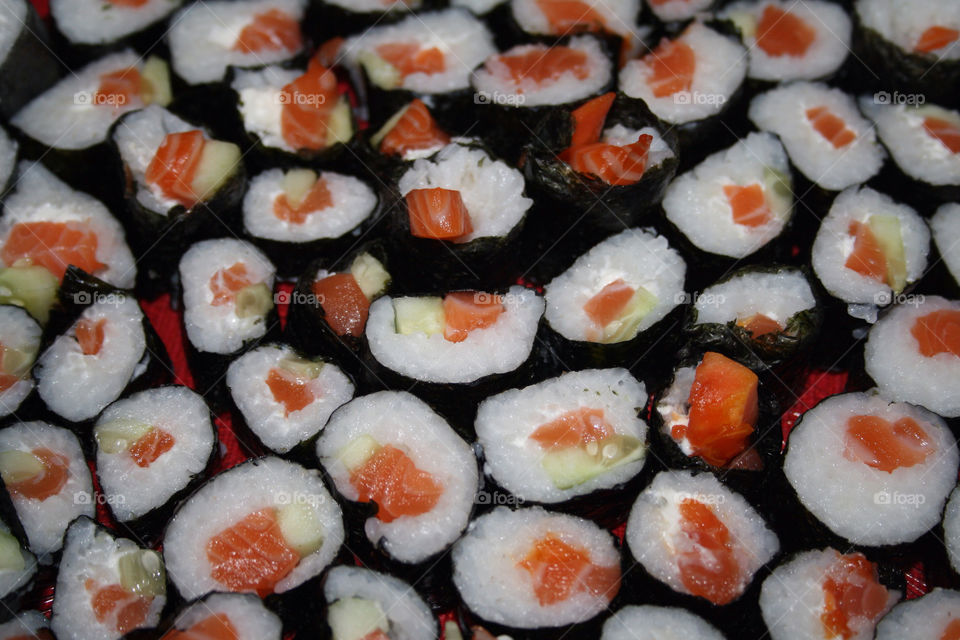 sushi fish rice salmon by fuinha