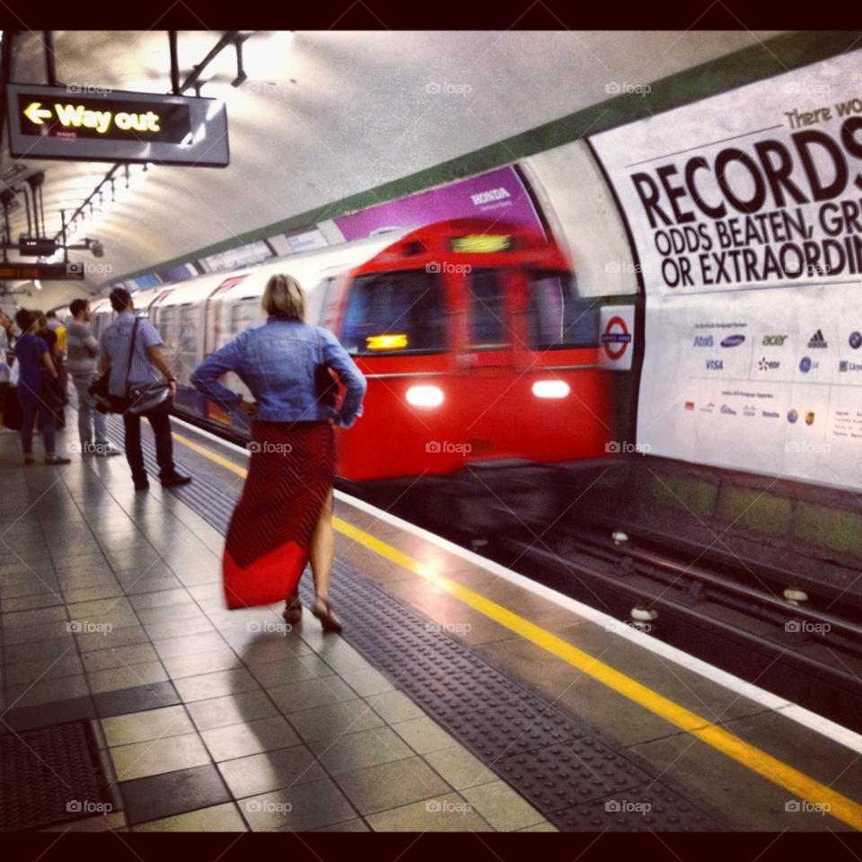 underground woman red dress by chloemcgall