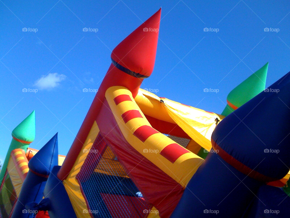 blue red colorful castle by jmsilva59