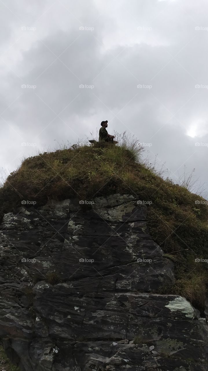 meditation on mountain