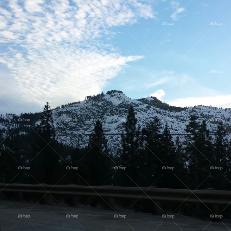 snowy mountain. in Nevada