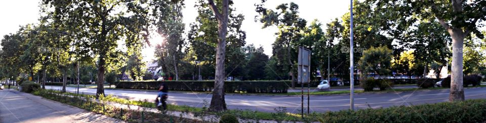 Here's one interesting panorama of the my hometown - Novi Sad. I was walking thourgh the that beautiful city when I took this photo. This was my first panorama and I think it isn't bad for the first time. :D How do you like it?