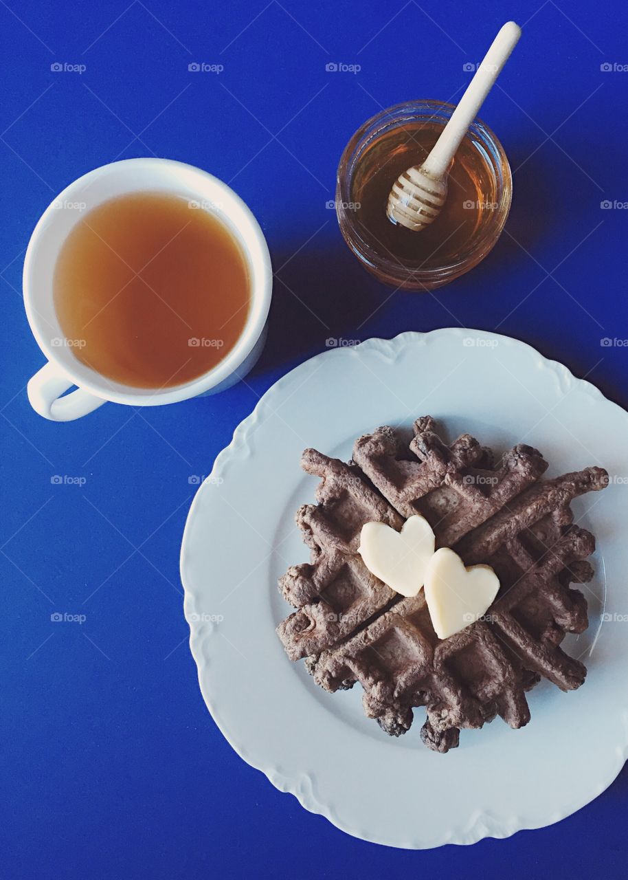Chocolate waffles and warm hearts