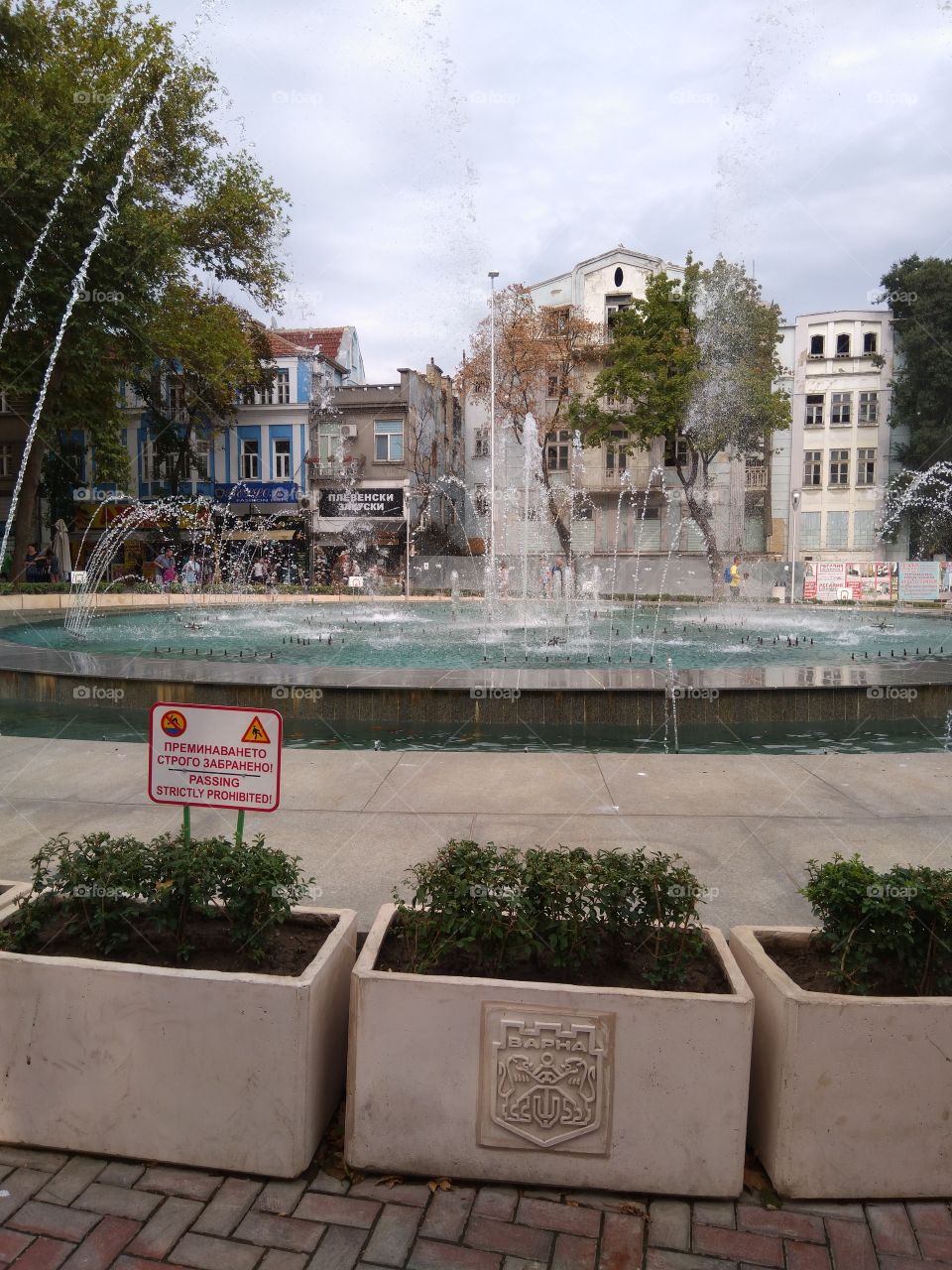 The fountains in Varna, Bulgaria