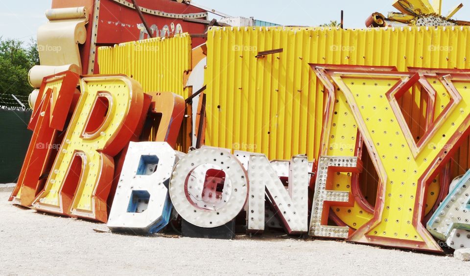 Las Vegas neon sign graveyard. 