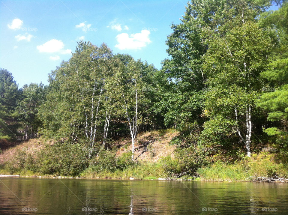 clouds trees water river by serenitykennedy