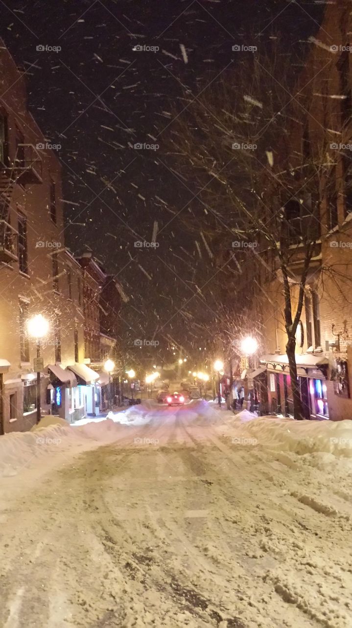 snowy street