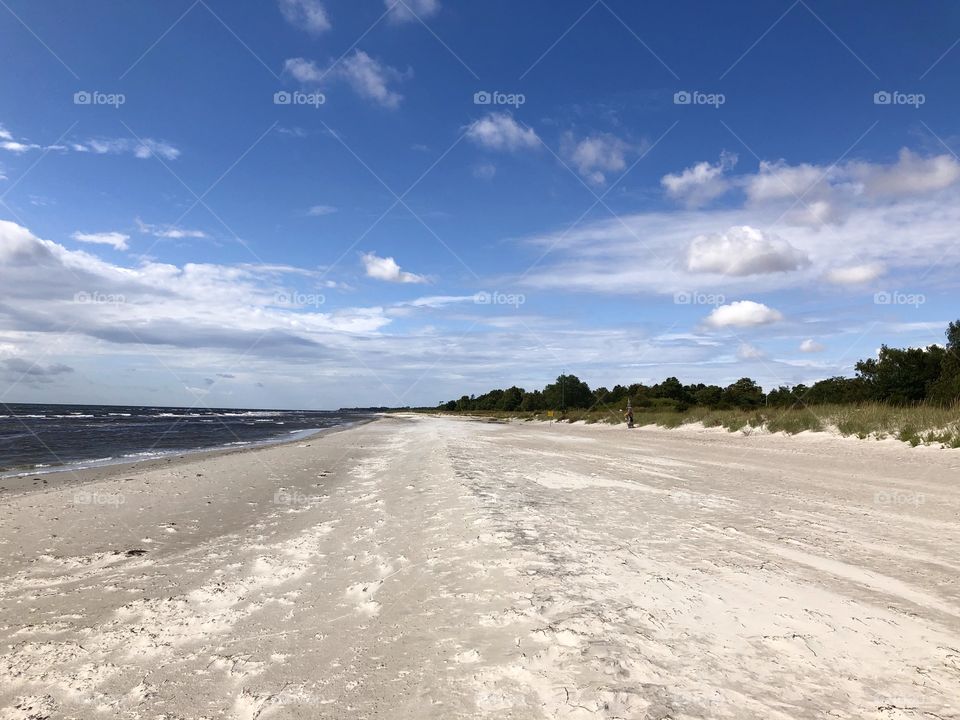 Walking the beach and relaxing