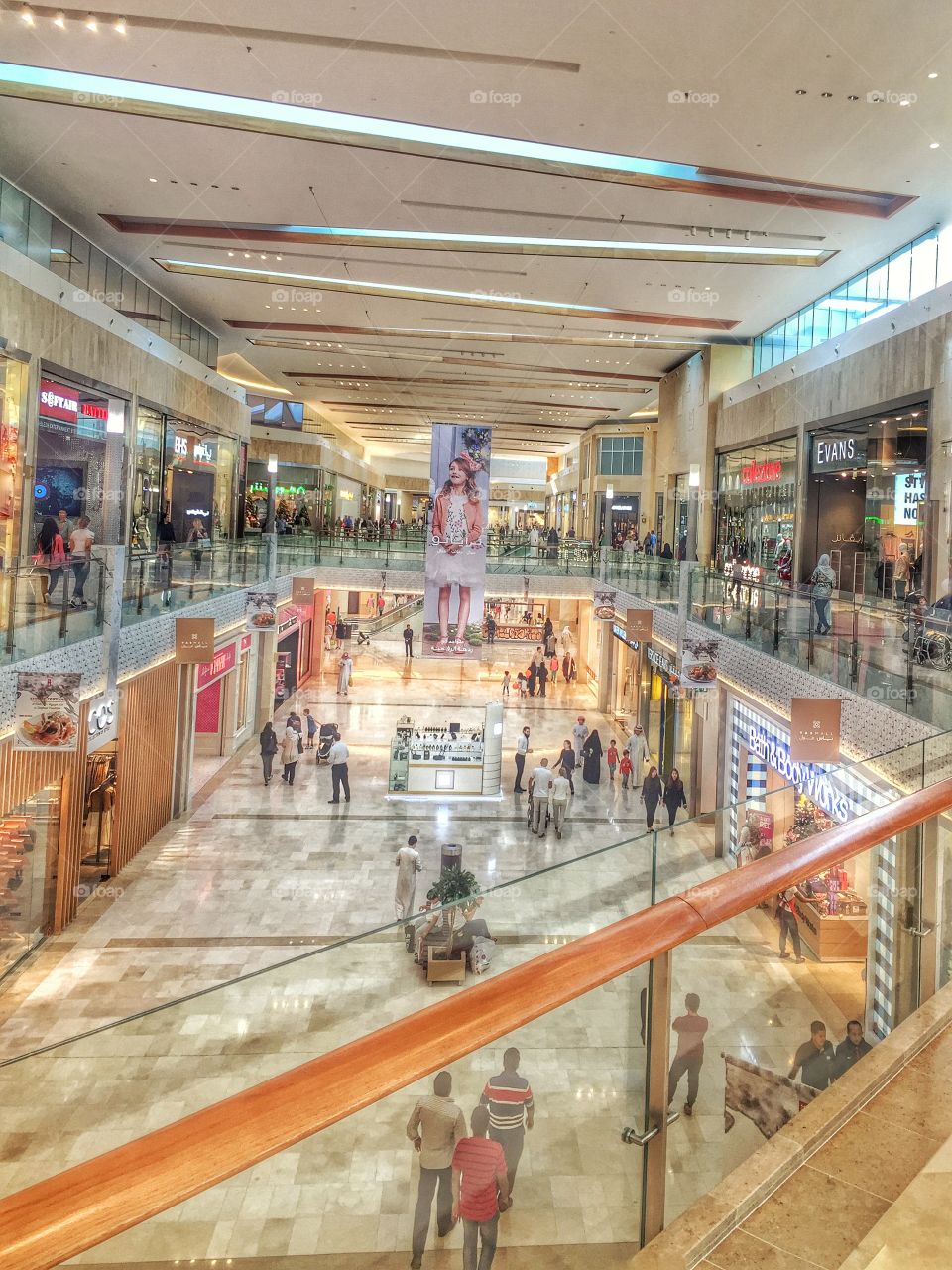 Swanky mall interior