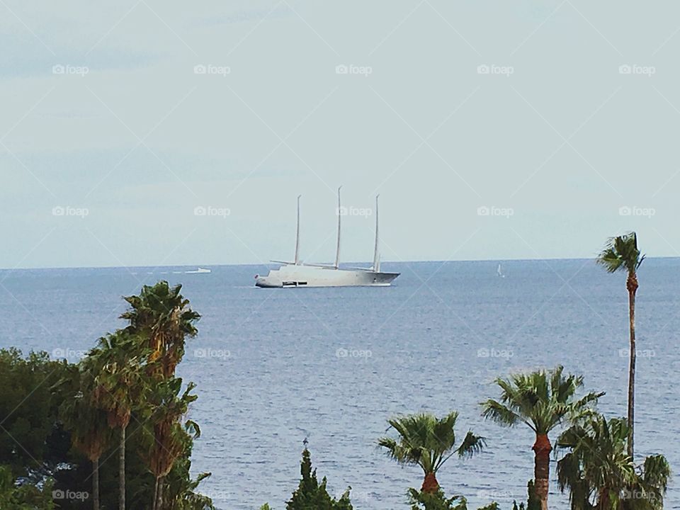 Sailing Yach A next to Cannes