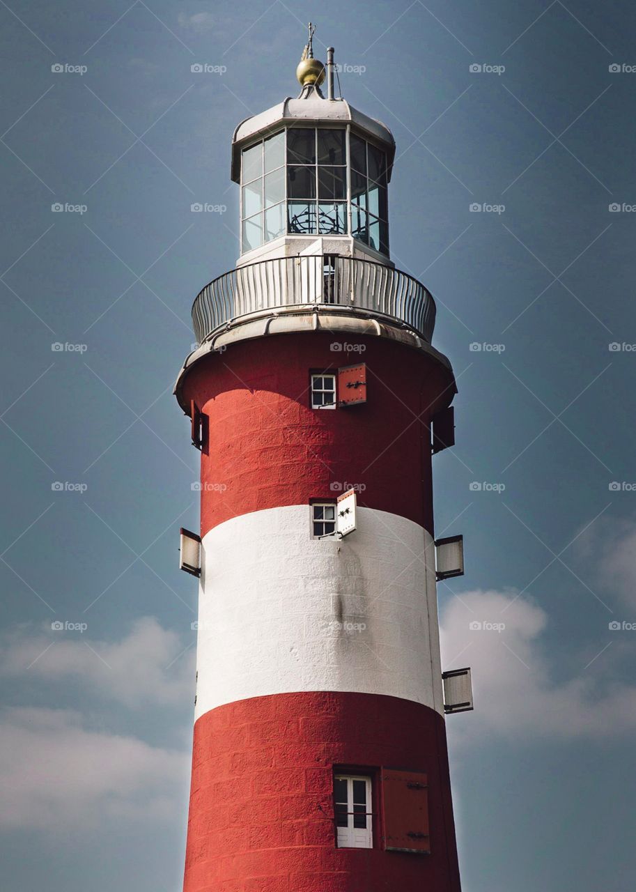Smeaton Tower Lighthouse in Plymouth, Devon, United Kingdom.