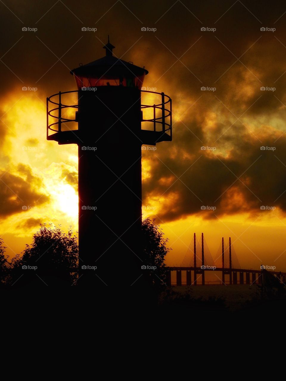 Lighthouse in dusk 