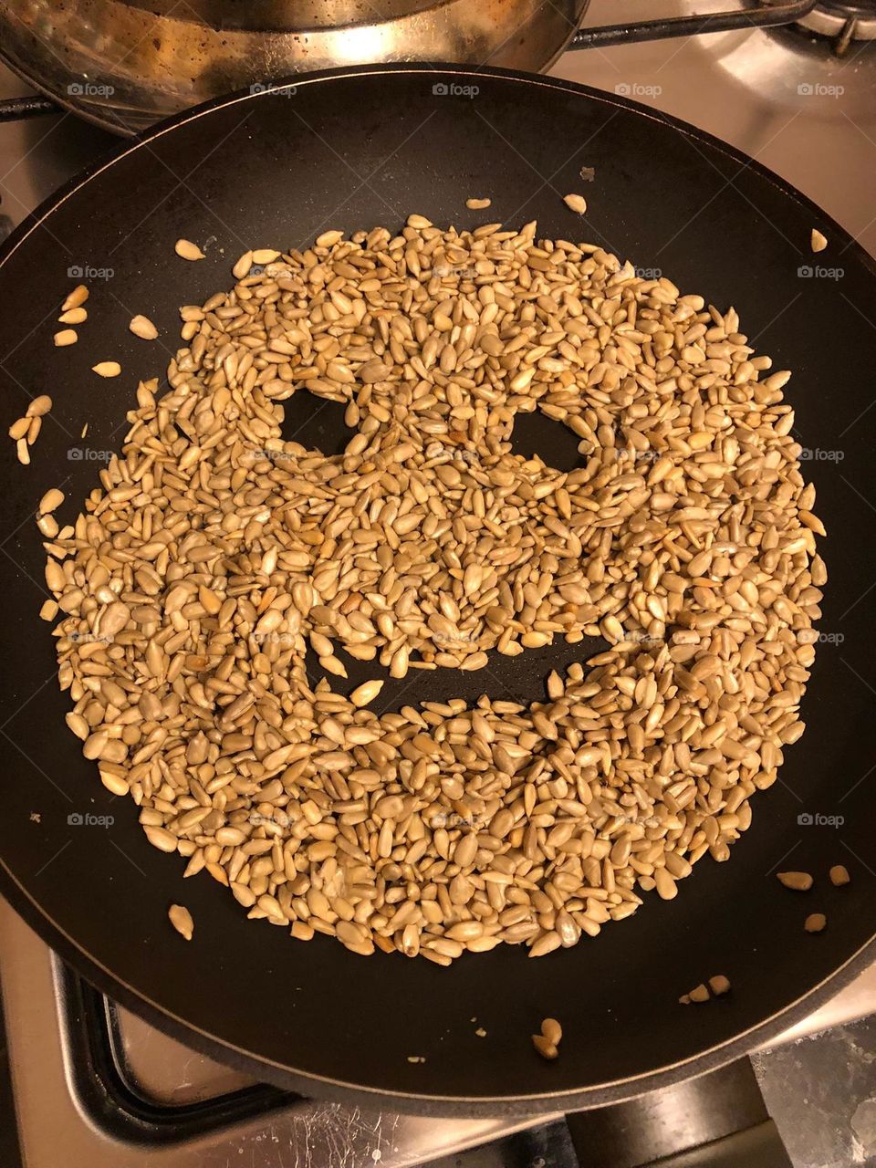 Seeds on the pan