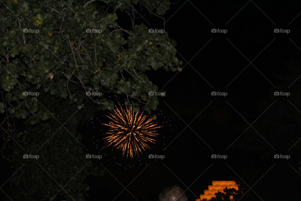 Fourth of July fireworks on the Sacramento Riverfront