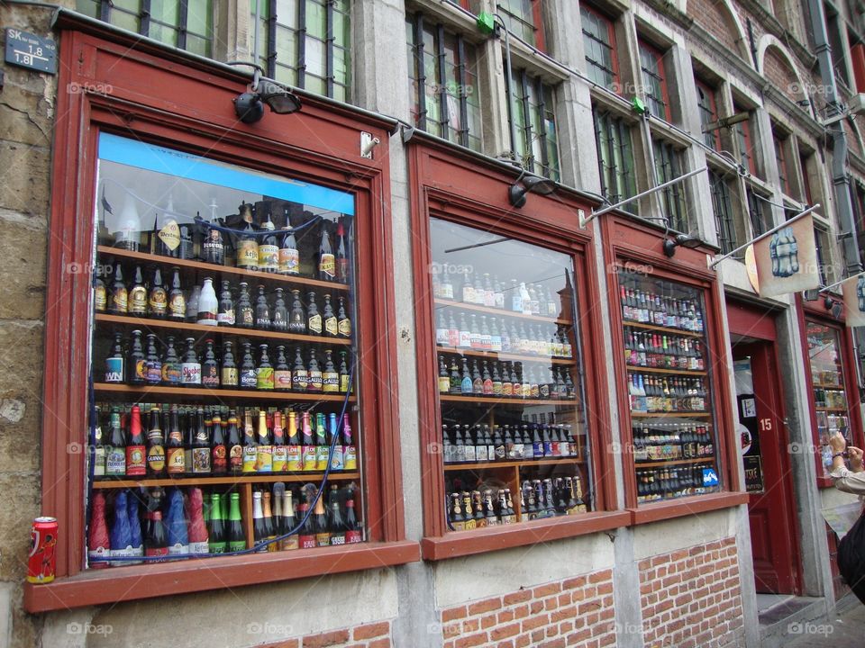 Large selection of beer in Belgium. 